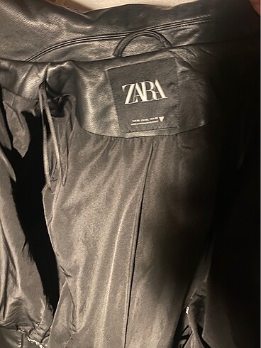 xl Beden siyah Renk ZARA CROP DERI CEKET