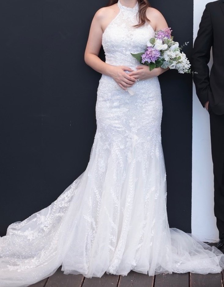 Beyaz Balık Gelinlik Oleg Cassini - Görsel 2