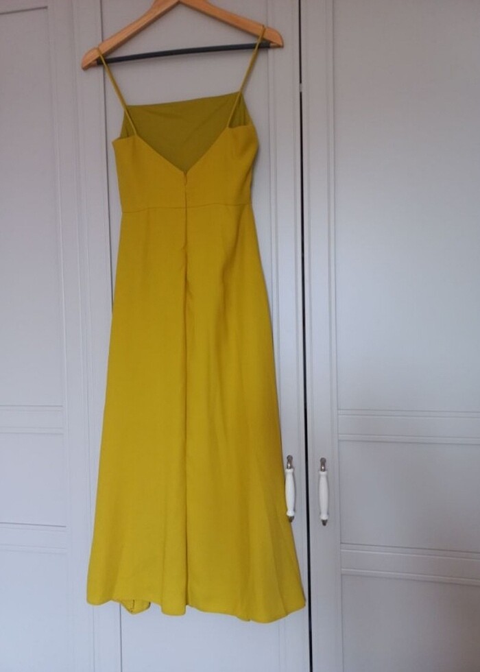 Zarif zamansız yağ yeşili elbise  - Görsel 2