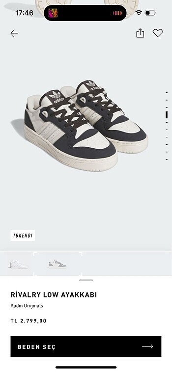 Adidas RivalyLow 39 numara