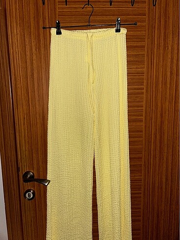 Diğer Sarı ketenimsi pantolon