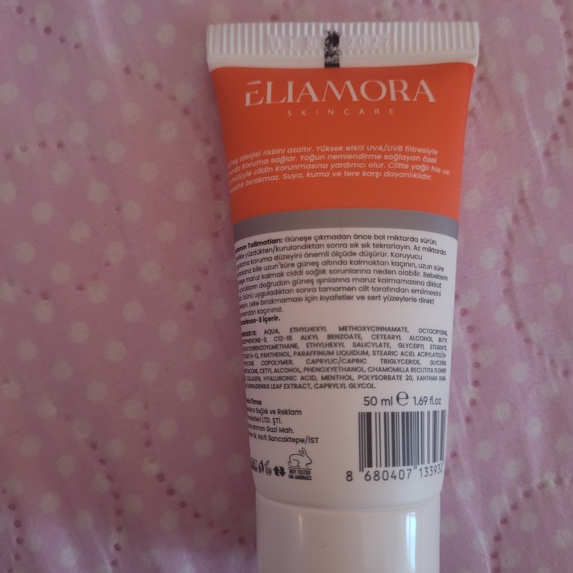 Eliamora SPF 50 Güneş Koruyucu Krem 50 ml - Görsel 2