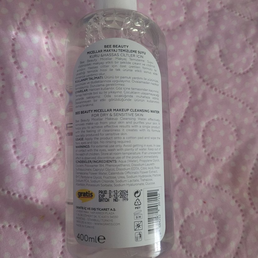Bee Beauty Micellar Makyaj Temizleme Suyu 400 ml - Görsel 2