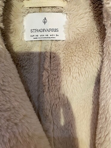 xs Beden ten rengi Renk Stradivarius Kürklü Çeket Mont Xs