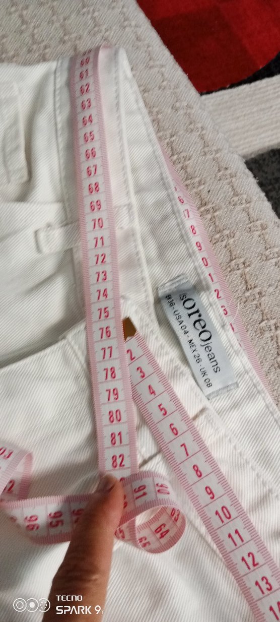 Beyaz Kadın kot   Pantolon - Görsel 5