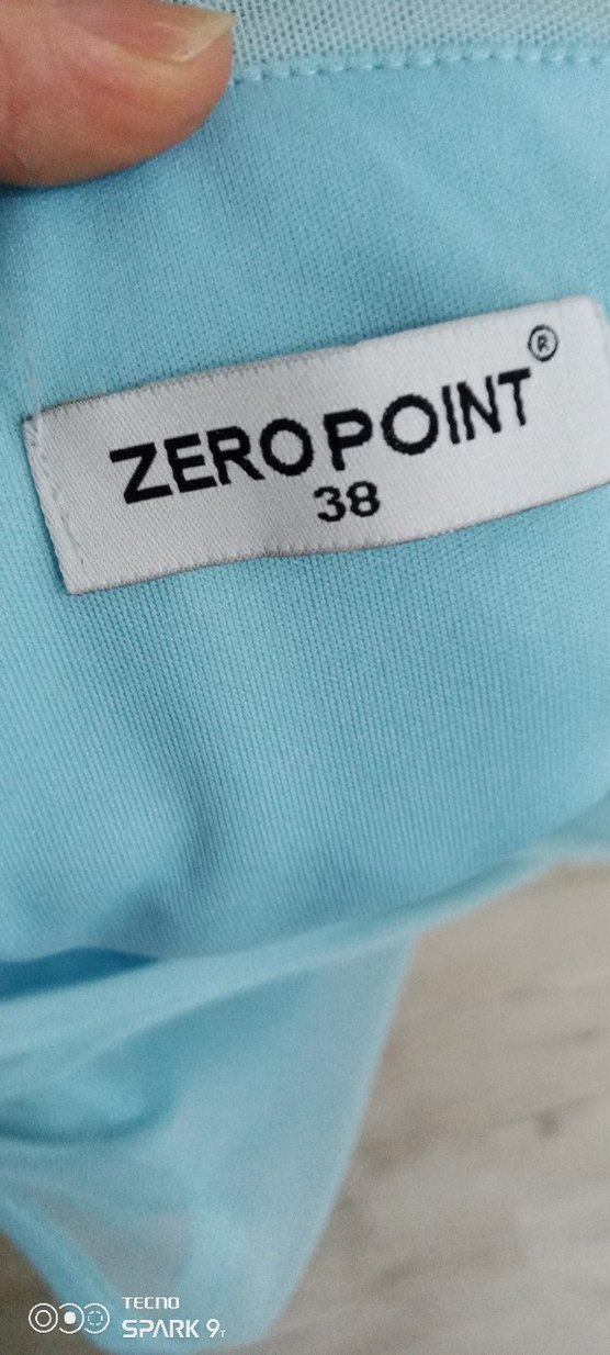 Mavi Drapeli Straplez Abiye Elbise - Görsel 5