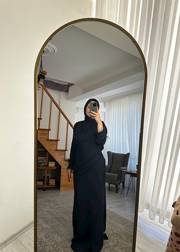 Diğer Lacivert Uzun Drapeli Gotik Kadın Elbise