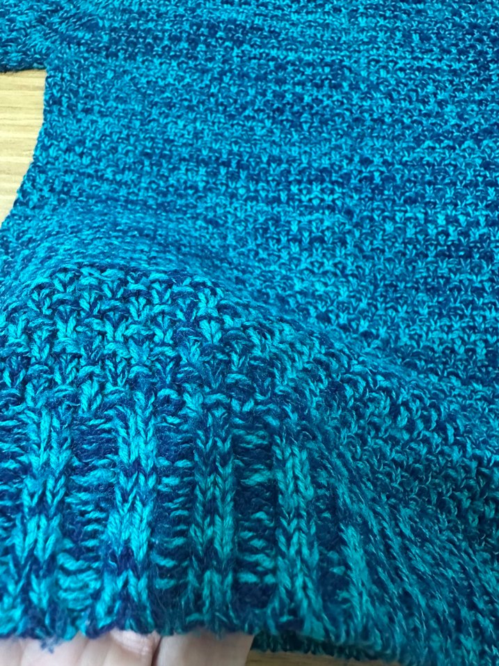 Mavi Yeşil Örgü Çocuk Kazak - Görsel 4