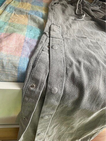 40 Beden gri Renk Beli lastikli jean
