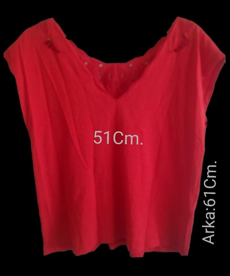 Dantel Detaylı Kırmızı Bluz - Görsel 4