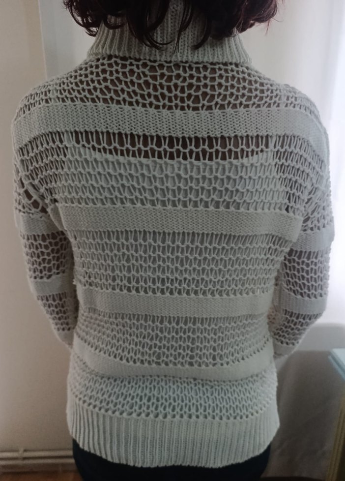 MNG Ajurlu Örgü Kazak - Görsel 2