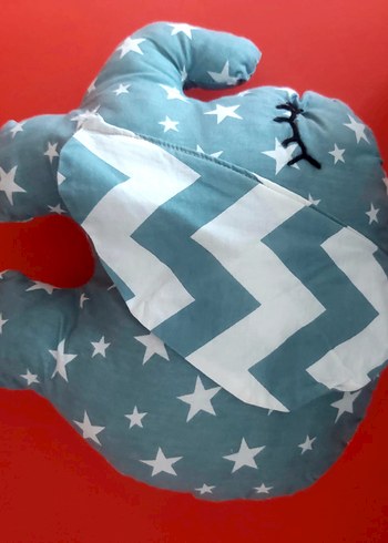 Gri Çift Filli Mini Yastık - Görsel 2