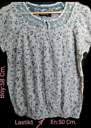 Xside Çiçek Desenli Dantelli Bluz - Görsel 5