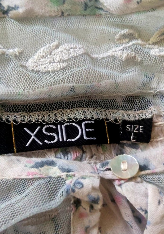 Xside Çiçek Desenli Dantelli Bluz - Görsel 4