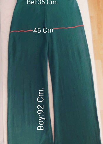 Beli Lastikli Yeşil Pantalon - Görsel 4