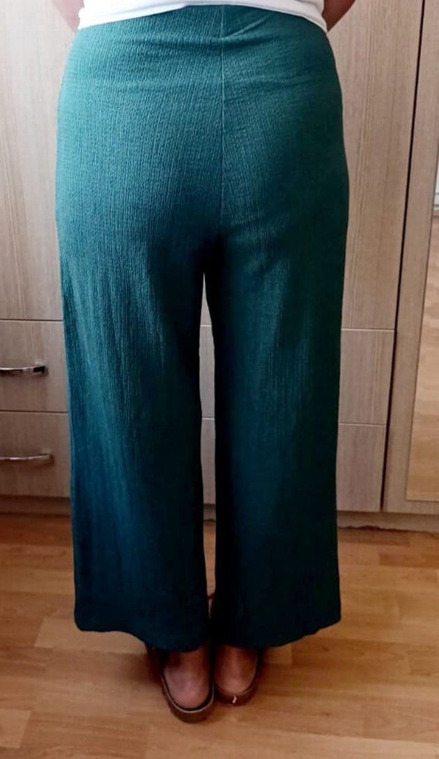 Beli Lastikli Yeşil Pantalon - Görsel 2