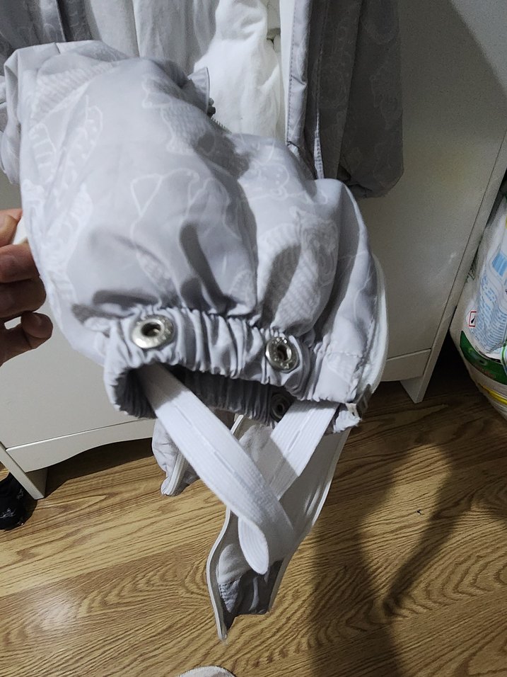 Gri Erkek Bebek Kar Tulumu Fermuarlı - Görsel 3