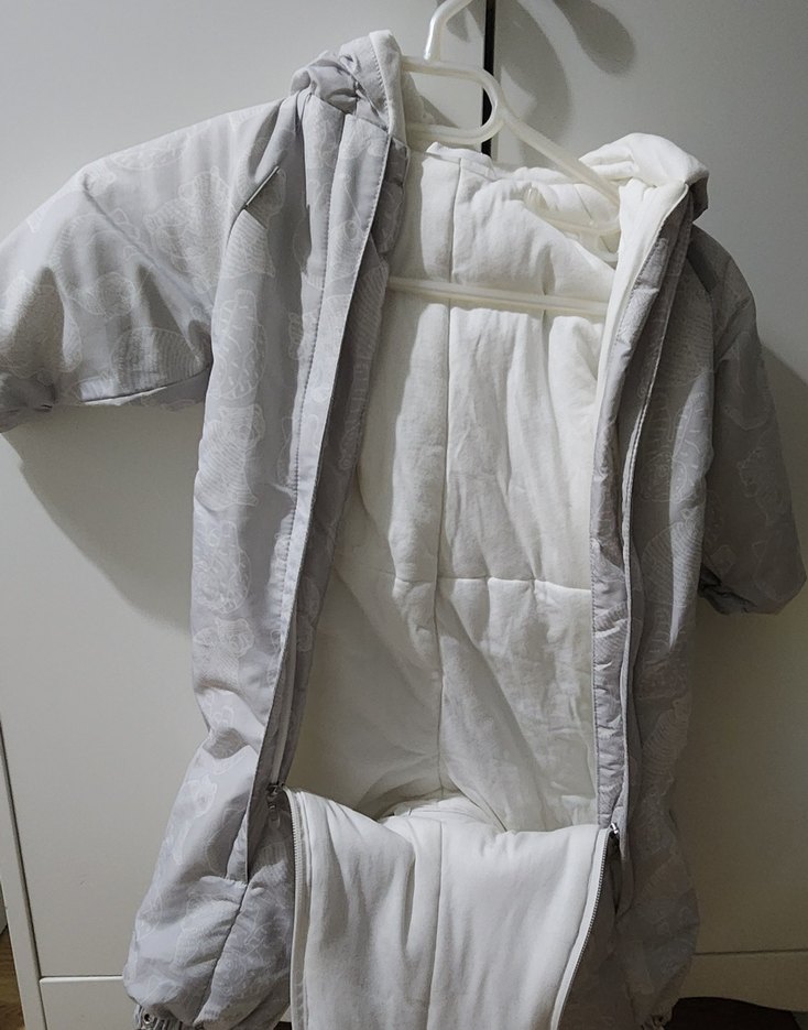 Gri Erkek Bebek Kar Tulumu Fermuarlı - Görsel 4