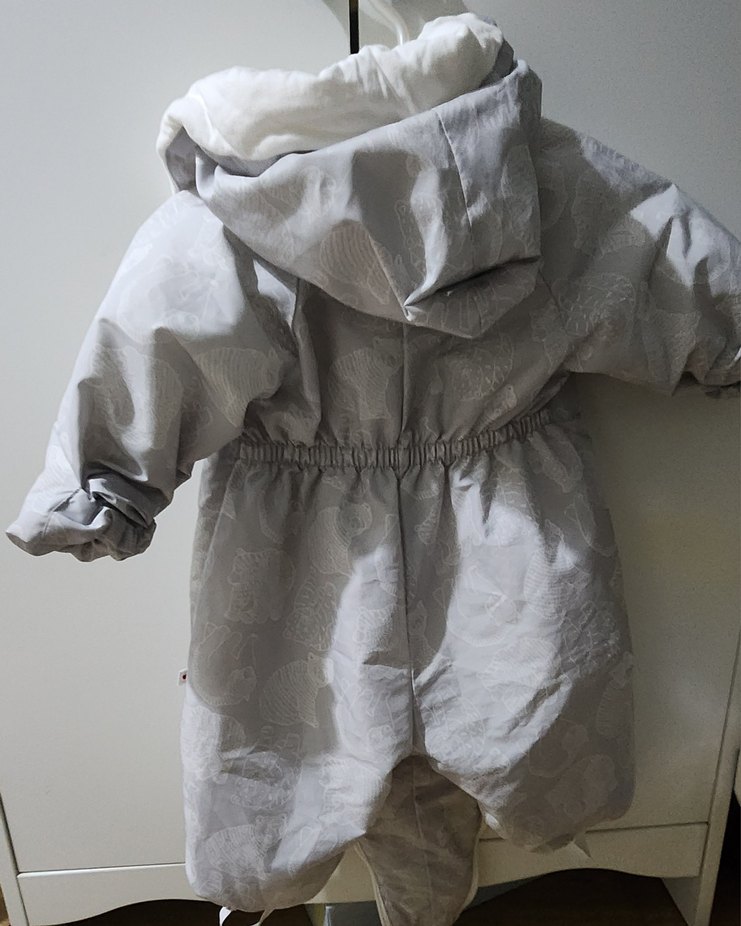 Gri Erkek Bebek Kar Tulumu Fermuarlı - Görsel 2