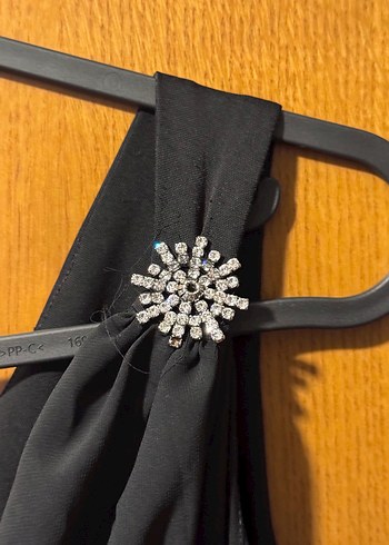 Tek Omuzlu Siyah Uzun Abiye Elbise - Görsel 3