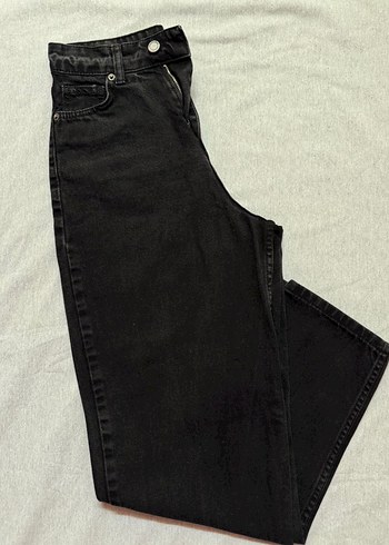 s Beden Kadın Siyah baggy Kot Pantolon