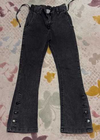 Düğmeli Gri Batik Desenli Bol Kesim Kot - Görsel 2