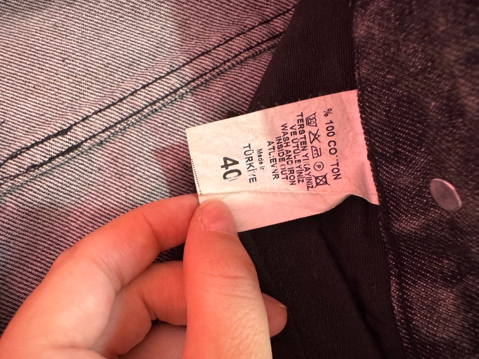 Düğmeli Gri Batik Desenli Kadın Jean - Görsel 3