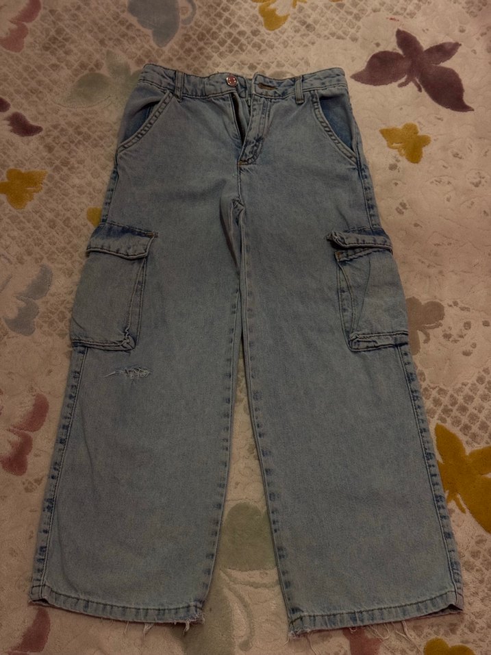 Gevşek Kesim Midi Mavi Kot Pantolon - Görsel 2