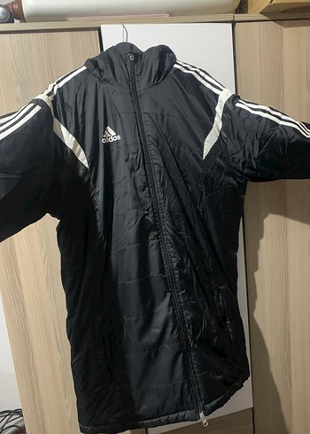 Erkek Orjinal Adidas Siyah Uzun Şişme Spor Mont - Görsel 2