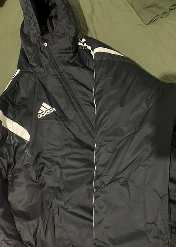 Erkek Orjinal Adidas Siyah Uzun Şişme Spor Mont - Görsel 5