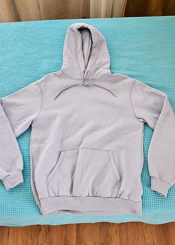 H&M Mavi Kapüşonlu Erkek Sweatshirt