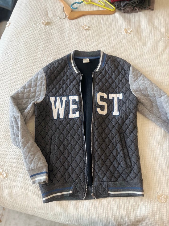 Gri Fermuarlı Erkek Çocuk Kolej Ceket - Görsel 2