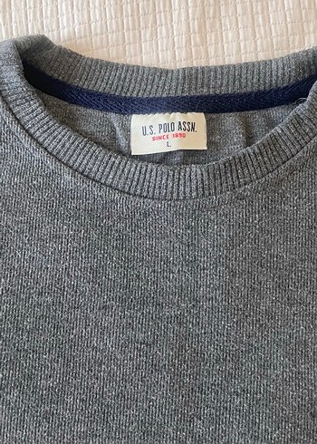 U.S Polo Assn. Gri Bisiklet Yaka Fermuarlı Erkek Sweatshirt