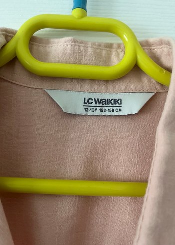 Düğmeli Pudra Keten Gömlek - Görsel 4