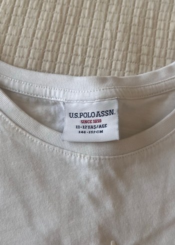 U.S Polo Assn. Beyaz Çocuk Kısa Kollu Baskılı Tişört