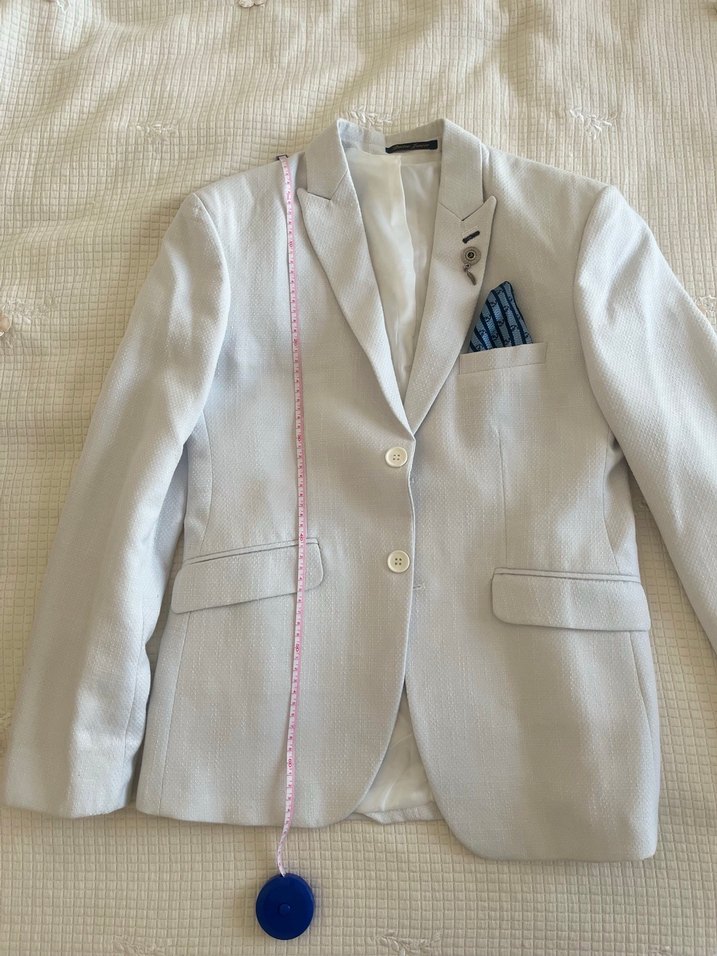 Buz mavisi Erkek Regular Fit Ceket - Görsel 4