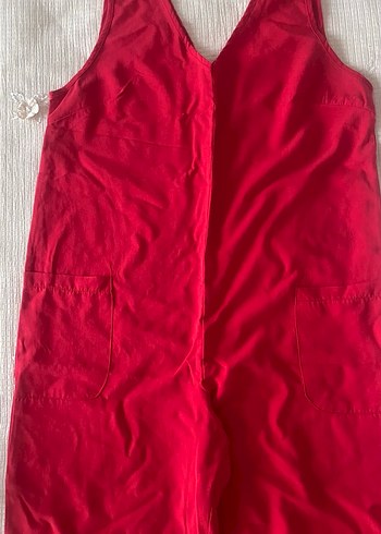 Nar çiçeği renginde tulum - Görsel 3