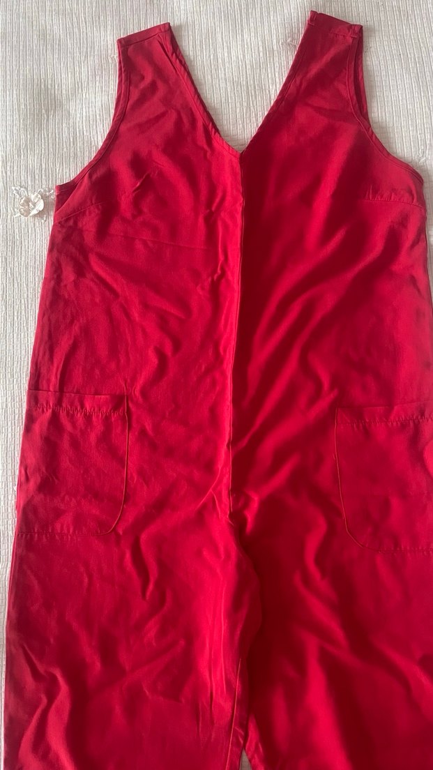 Nar çiçeği renginde tulum - Görsel 3