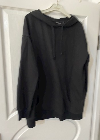 l Beden Kadın Siyah Kapüşonlu Oversize Sweatshirt lcw marka