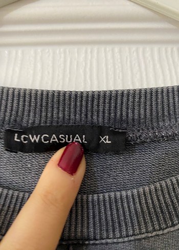 xl Beden Gri Baskılı Kadın Sweatshirt xl beden lcw marka