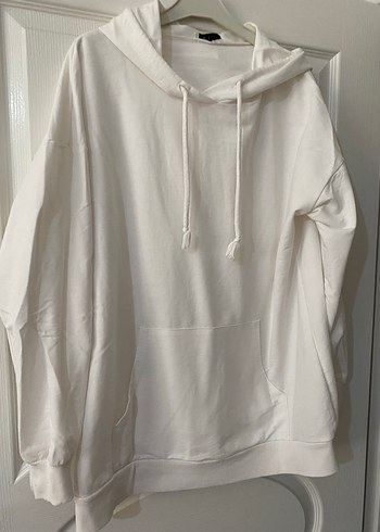Beyaz Kadın Kapüşonlu Sweatshirt lcw marka L xl beden