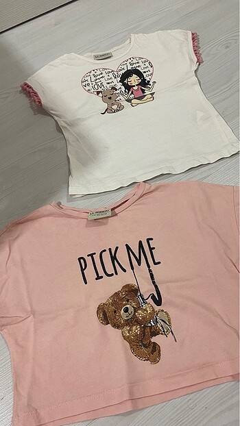 Lcw marka 2 tsirt 3/4 yaş ikiside - Görsel 3