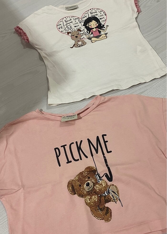 Lcw marka 2 tsirt 3/4 yaş ikiside - Görsel 3