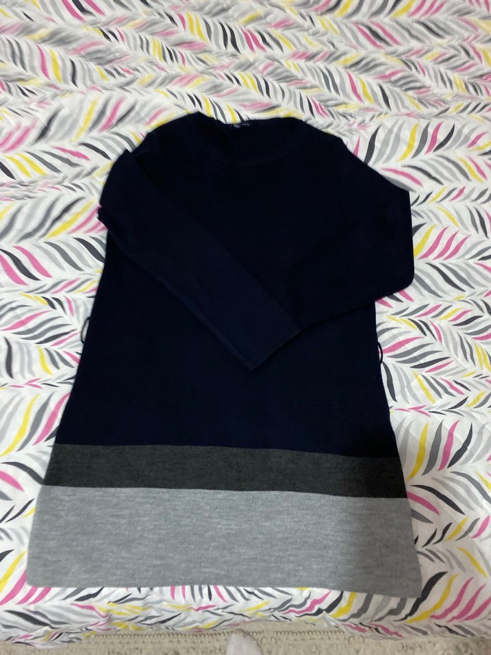 Gri Renkli Uzun Kollu Triko kazak - Görsel 4