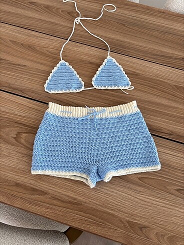 American Vintage Örgü Şort Bikini Takım