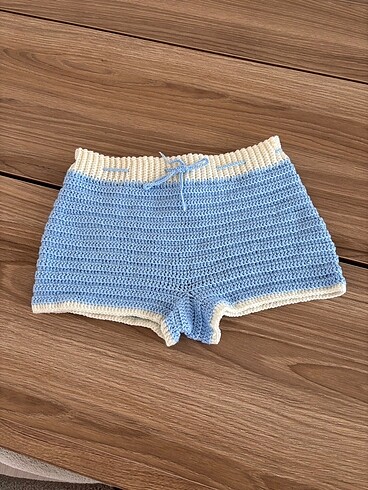 xs Beden Örgü Şort Bikini Takım