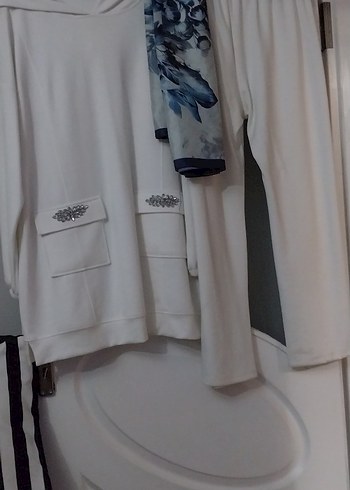 Beyaz Sokak Stili Rahat Takım - Görsel 6