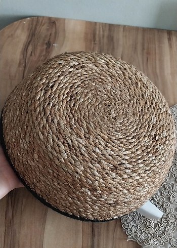 Koyu Kahverengi Örgü Sepet Seti - Görsel 8