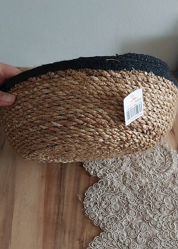 Koyu Kahverengi Örgü Sepet Seti - Görsel 2