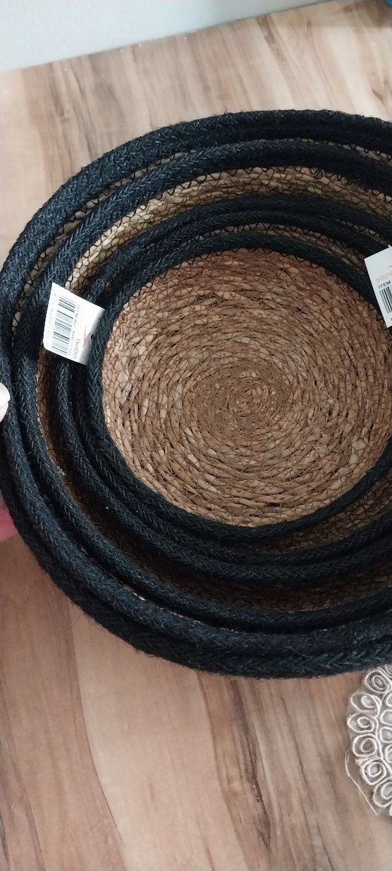 Koyu Kahverengi Örgü Sepet Seti - Görsel 4